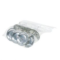 Itens Porta-vela com espinho prata Ø8cm 16 peças