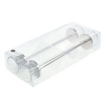 Itens Castiçal com vidro no bastão 4 unidades