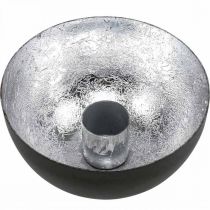 Itens Castiçal Prata Preto Castiçal Ø10cm H5cm