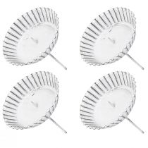 Itens Castiçal plug-in forma de bolo branco Ø10cm 4 unidades