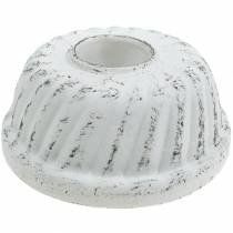 Itens Porta-velas para bolo Bundt Shabby Chic Branco Ø7,2cm A3cm 2 unidades