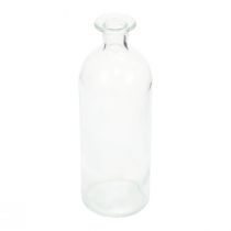 Porta-velas garrafas decorativas mini vasos vidro transparente Alt.19,5cm 6 unidades