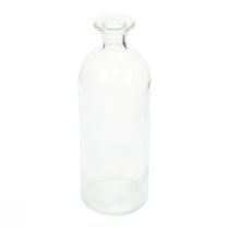 Porta-velas garrafas decorativas mini vasos vidro transparente Alt.19,5cm 6 unidades
