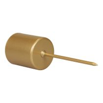 Itens Castiçal, com ponta, suporte para vela, haste, dourado, 3,2 cm x 4 cm, 4 peças