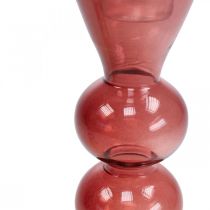 Castiçal castiçal de vidro rosa/rosa Ø5-6cm A19cm 2uds