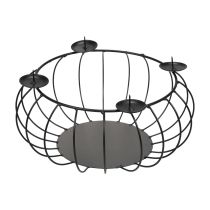 Castiçal de metal preto Coroa do Advento tigela de metal Ø25cm