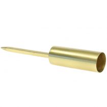 Itens Castiçal para velas em bastão estreito dourado Ø2,2cm Alt.15cm 4 unidades