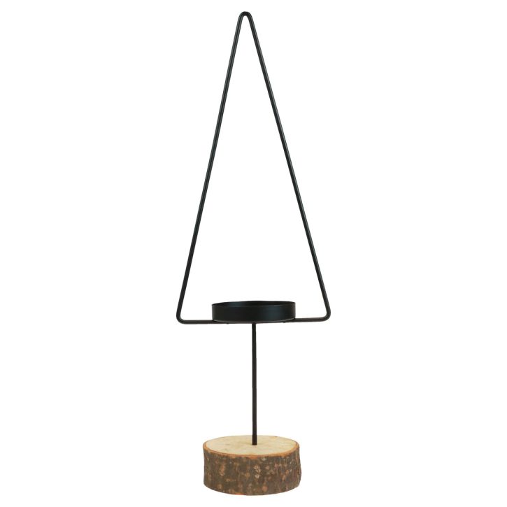 Itens Castiçal de Natal, porta-velas metal preto 37cm