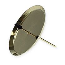 Itens Suportes de Velas Dourados de Metal com Picos, 4 Unidades