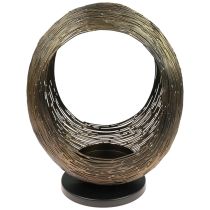 Castiçal escultura decorativa em metal porta-velas Alt.45cm