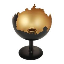 Decoração de mesa castiçal de Natal em metal 15,5cm Ø12cm