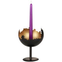 Decoração de mesa castiçal de Natal em metal 19cm Ø15cm