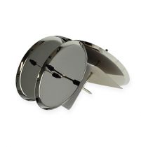 Itens Castiçal prata Ø8cm 4 unid.