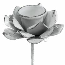 Itens Flor de castiçal para colar metal branco Ø6×10cm