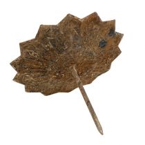 Itens Porta-velas para colar porta-velas marrom H8,5cm 4 peças