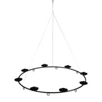 Castiçal preto pendurado castiçal Ø39cm