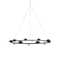 Castiçal preto pendurado castiçal Ø39cm