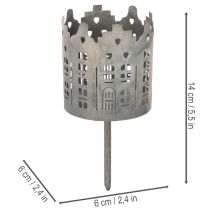 Itens Porta-velas e suporte para velas pequenas com ponta, design de casinha, 6 cm, 2 peças