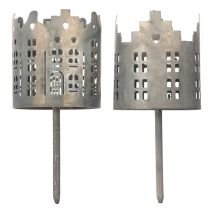Itens Porta-velas e suporte para velas pequenas com ponta, design de casinha, 6 cm, 2 peças