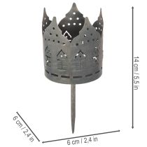 Itens Castiçais para velas pequenas com ponta, em formato de casinha, para velas de pilar, 6 cm, 2 peças