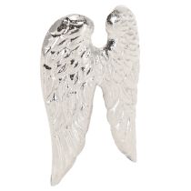 Itens Alfinetes de vela asas de anjo de Natal prata 4×7cm 4 peças