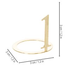 Itens Conjunto de 4 anéis para velas cônicas numeradas para coroa do Advento, 3 cm