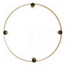 Itens Suporte para vela cônica, metal, dourado fosco, Ø35cm