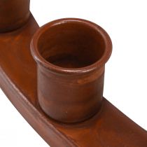 Itens Anel de vela para 24 velas castiçal metal marrom 43cm