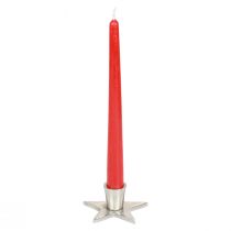 Itens Castiçal prata castiçal estrela 8x8x4,5cm 4 unidades