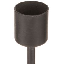 Itens Castiçal de metal antigo marrom H16cm 2 peças