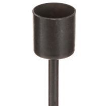 Itens Castiçal antigo marrom H21,5cm 2 peças