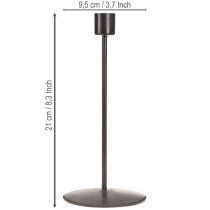 Itens Castiçal antigo marrom H21,5cm 2 peças