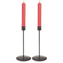 Itens Castiçal antigo marrom H21,5cm 2 peças