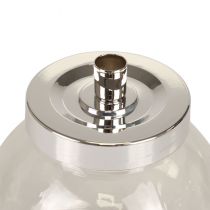 Itens Castiçal vidro metal castiçal prata Ø10,5cm 4 un