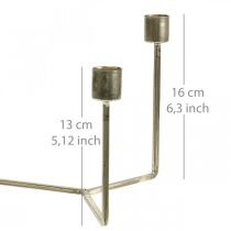 Itens Castiçal para bandeja de velas champanhe metal 37 × 17 × 18cm
