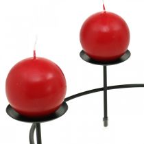 Itens Castiçal para 4 velas decoração de mesa em metal preto Ø23,5cm 2uds