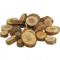 Discos de madeira deco granulado madeira de pinho redondo Ø3-4cm 500g