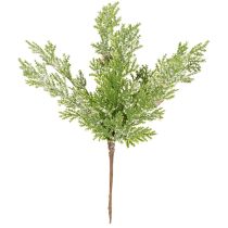 Itens Ramo de pinheiro artificial com pinhas, coberto de neve, 28 cm, 6 peças