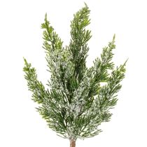 Itens Ramo de pinheiro artificial coberto de neve para arranjos florais e decoração de Advento, 40 cm, 3 peças