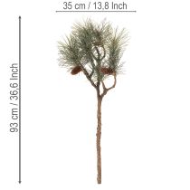 Itens Ramo de pinheiro artificial com pinhas, decoração para sala de estar, 93 cm