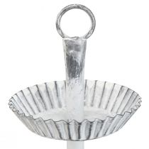 Itens Suporte para bolo Shabby Chic metal branco 2 andares Ø16,5cm