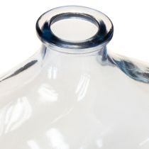 Itens Vaso de vidro pequeno transparente moderno mini vaso de vidro azul 11×6×10cm 3 peças