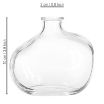 Itens Vaso de vidro pequeno moderno mini vaso de vidro transparente 11×6×10cm 3 peças