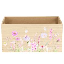 Itens Caixa de madeira pequena caixa de madeira flores borboleta 30x18cm