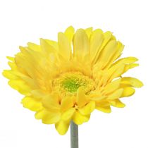 Itens Flores artificiais Gérbera amarela 45cm