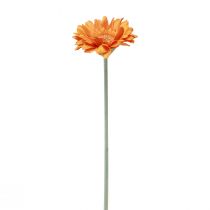 Itens Flores artificiais Gérbera Laranja 45cm