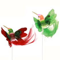 Itens Decoração de beija-flor em bastão turquesa bordô 13-15cmx9-10cm 6 un