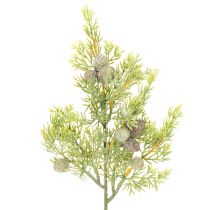 Itens Ramo artificial de conífera com pinhas para decoração de mesa, 39 cm, 4 peças