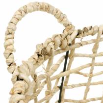 Itens Cesto de armazenamento em vime, conjunto de 2 cestos com alça, decoração natural
