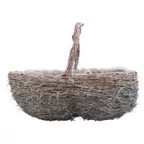 Cesto com alça cesto para plantas caiado 40/34/27cm conjunto de 3